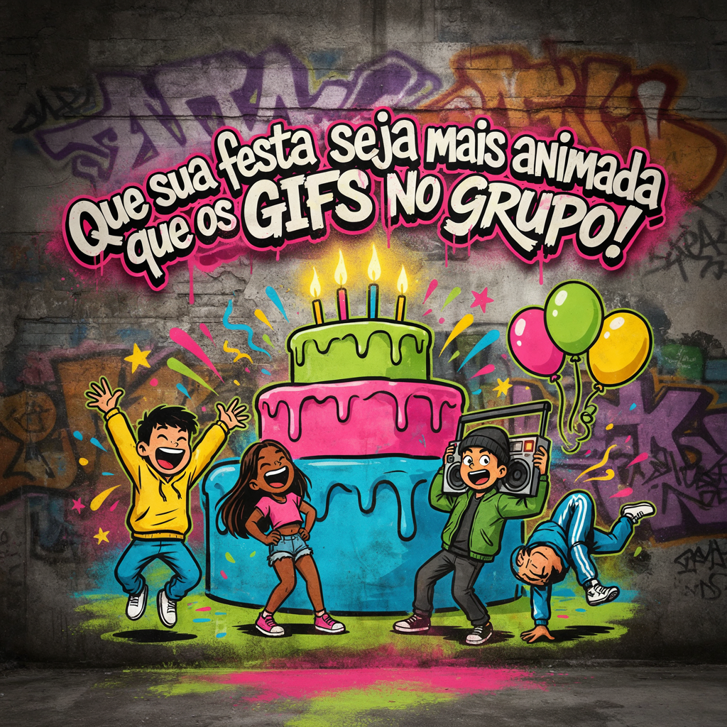 Feliz aniversário animado engraçado para WhatsApp