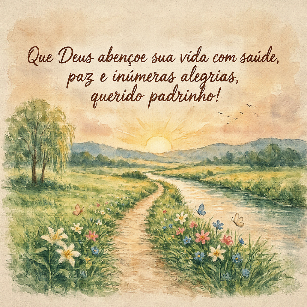Parabéns padrinho que Deus te abençoe