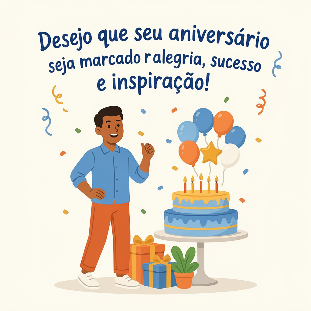 Parabéns para homem