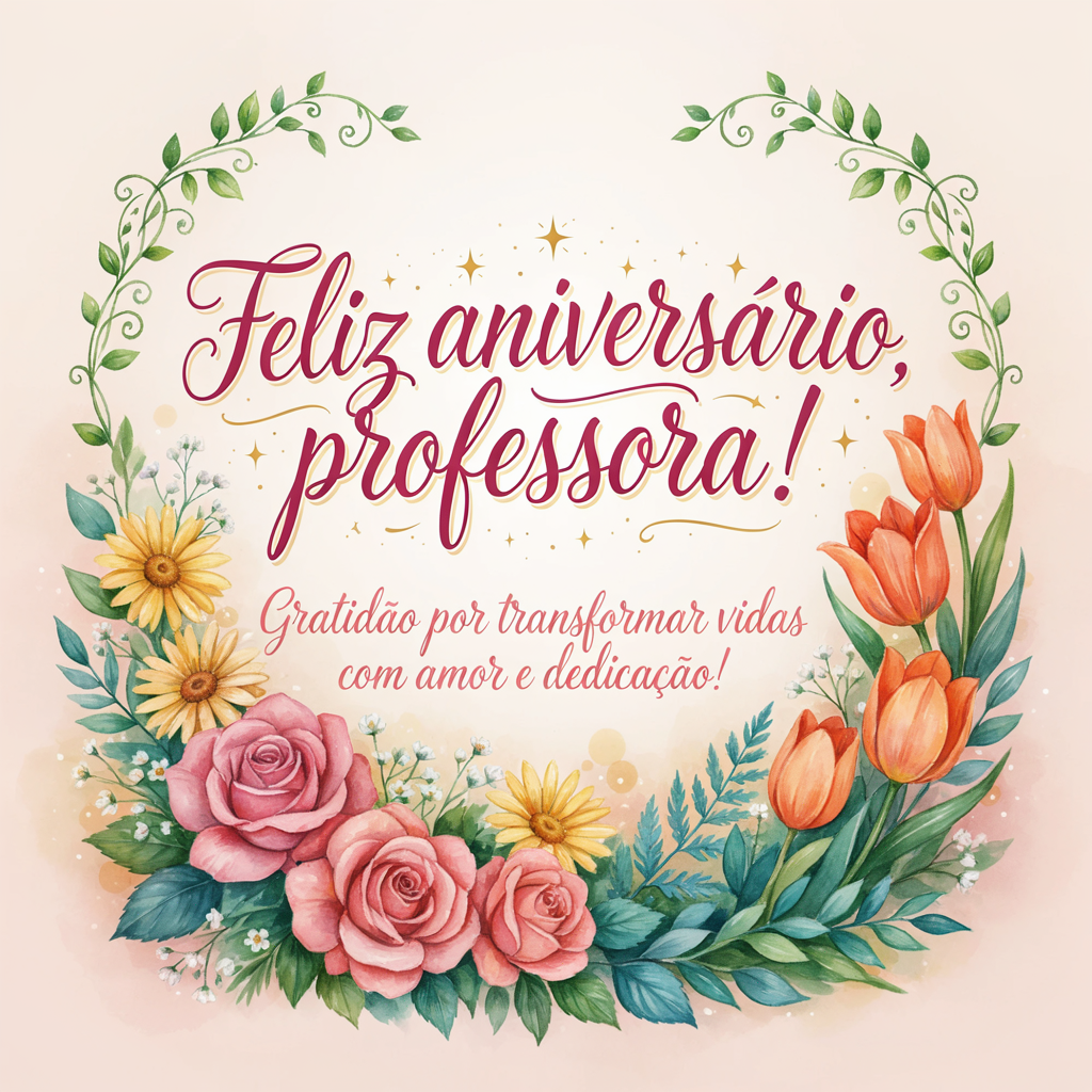 Feliz Aniversário Para Professora do Meu Filho