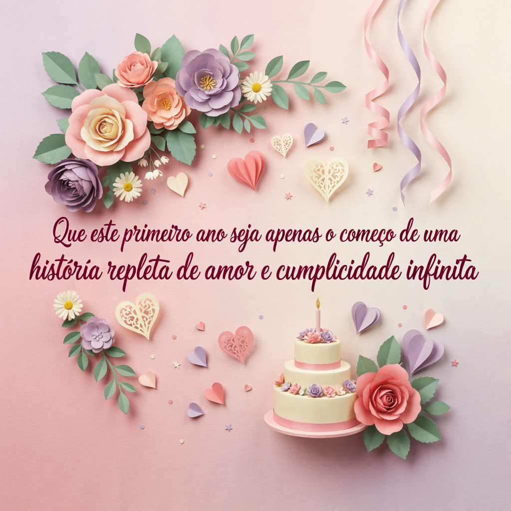 Aniversário de 1 Ano Bodas de Papel