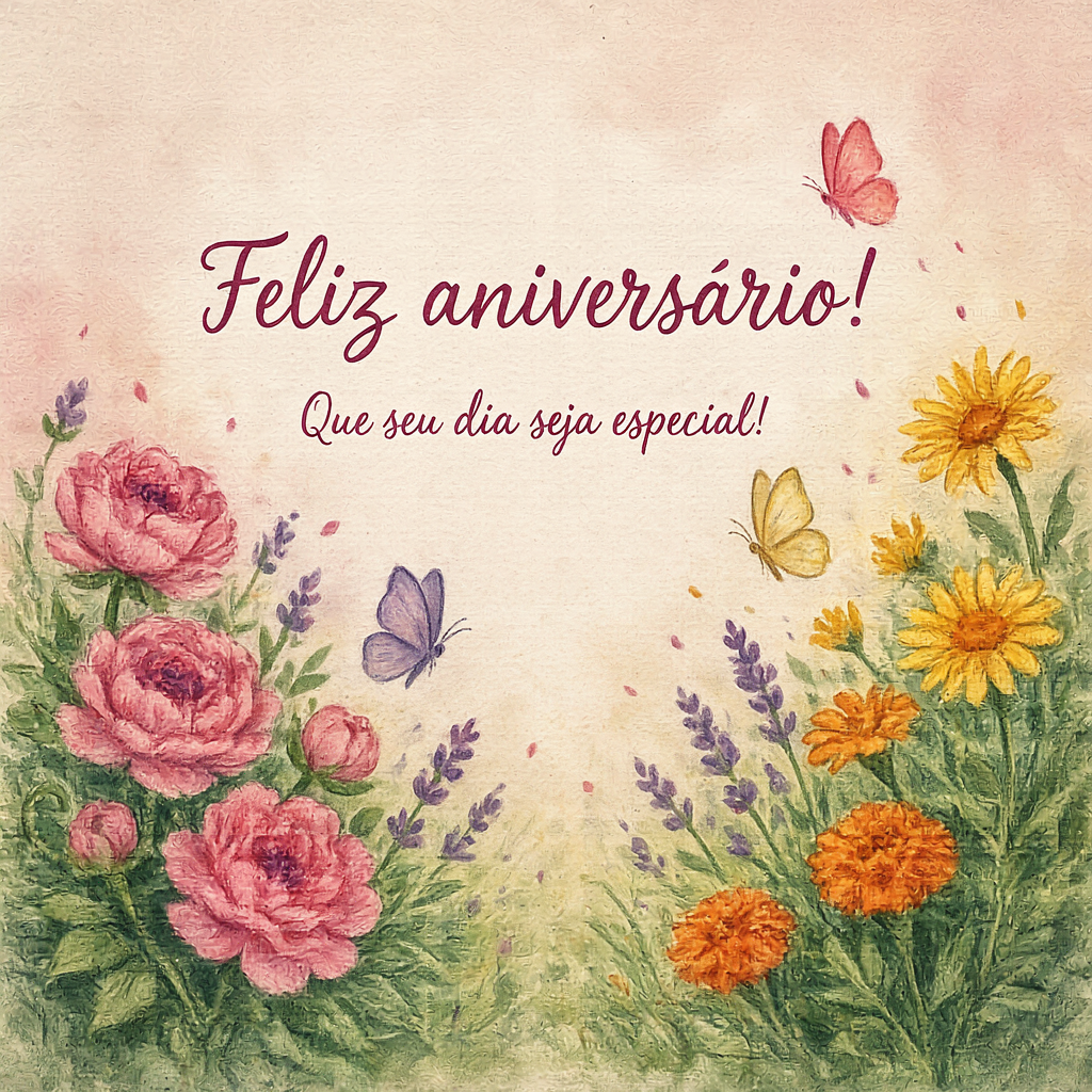 Imagens com Frases de aniversário com carinho
