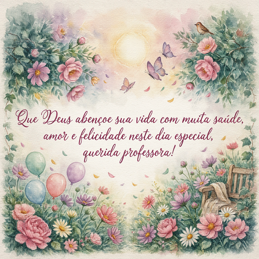 Parabéns Professora Que Deus Te Abençoe