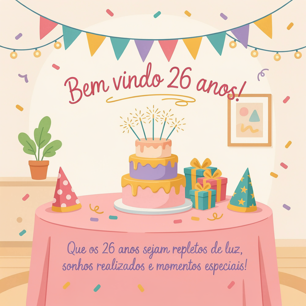 Celebre seus 26 anos com alegria e gratidão!