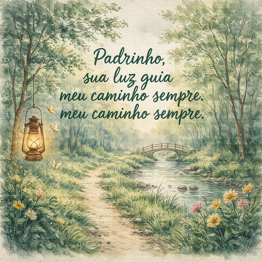 Feliz aniversário, padrinho! Sua presença ilumina minha vida com amor e sabedoria.