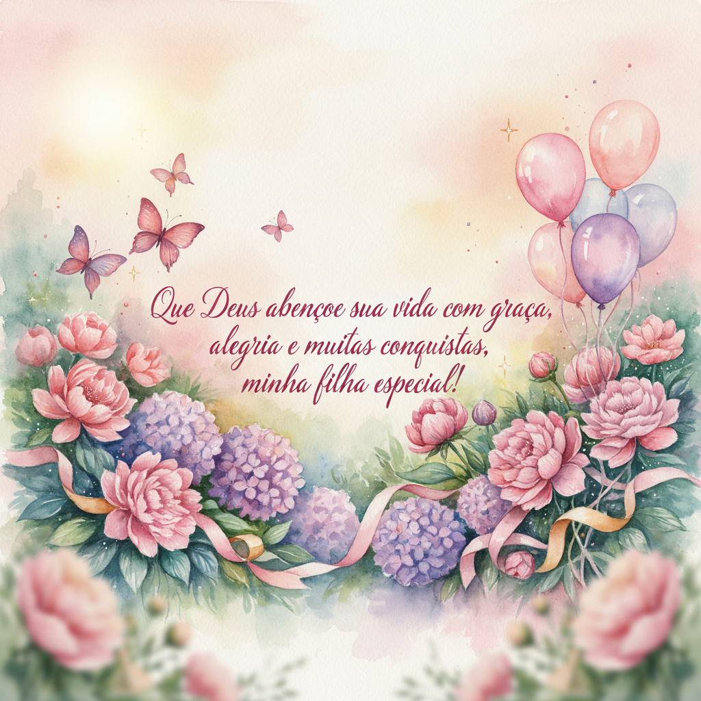 Mensagem de aniversário para filha do coração evangélica
