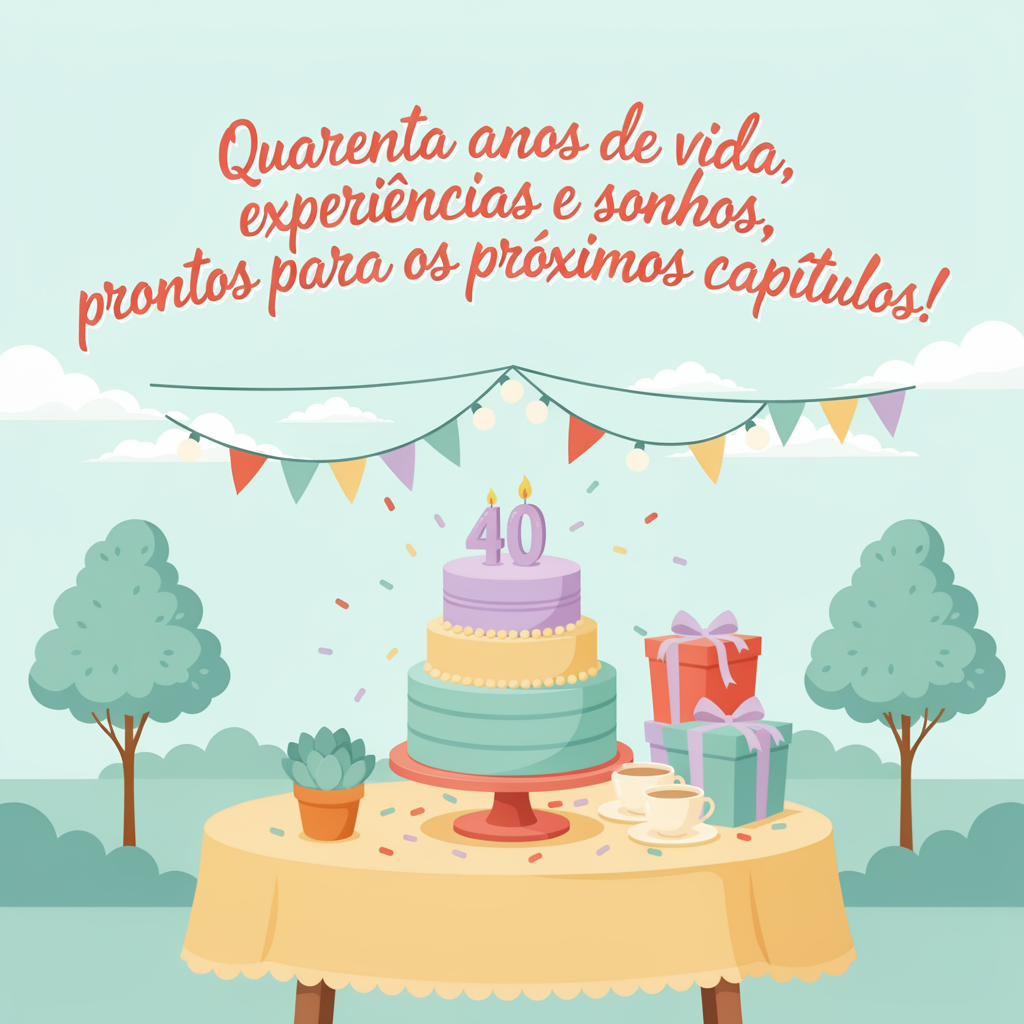 Cheguei aos meus 40 anos