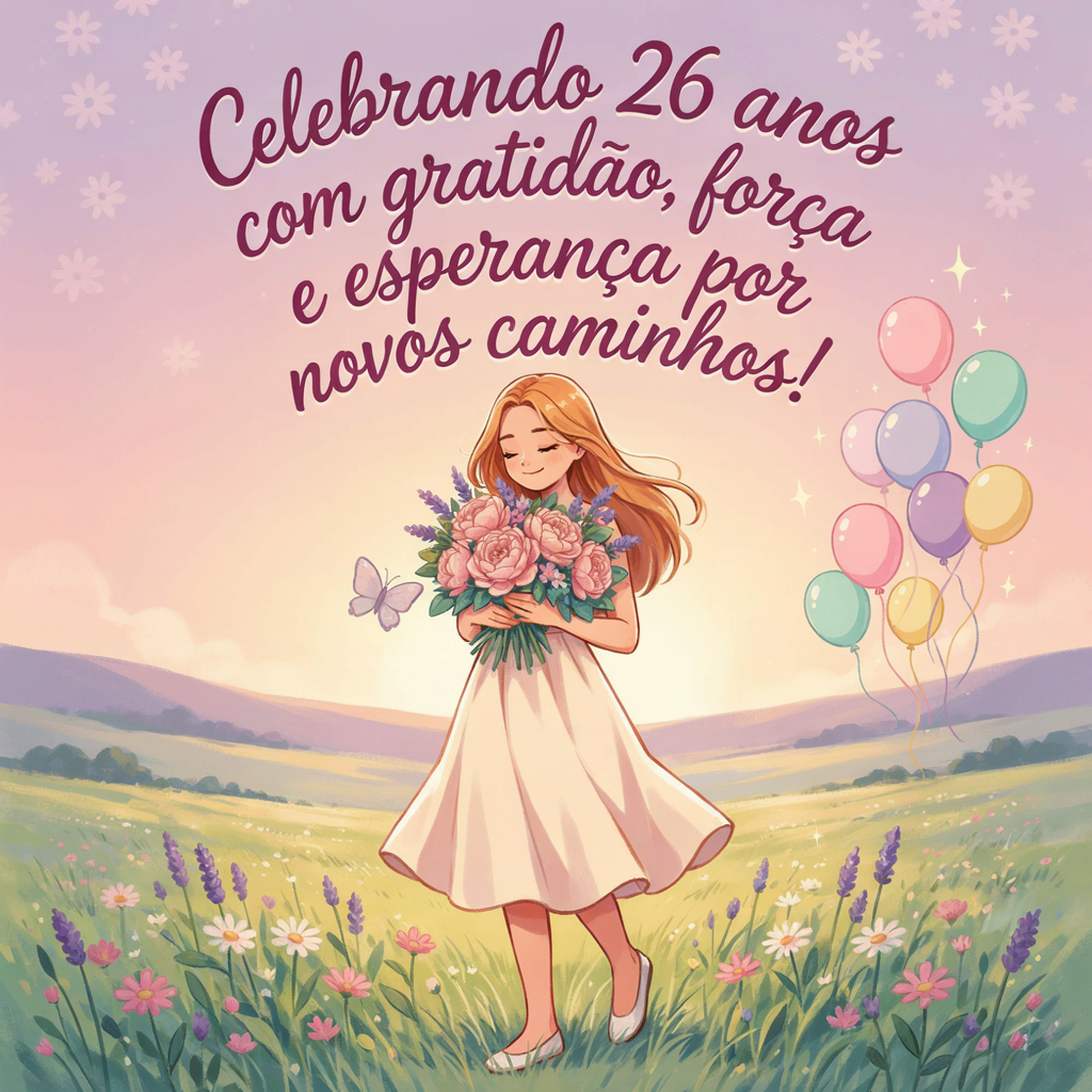 Parabéns para mim 26 anos gratidão