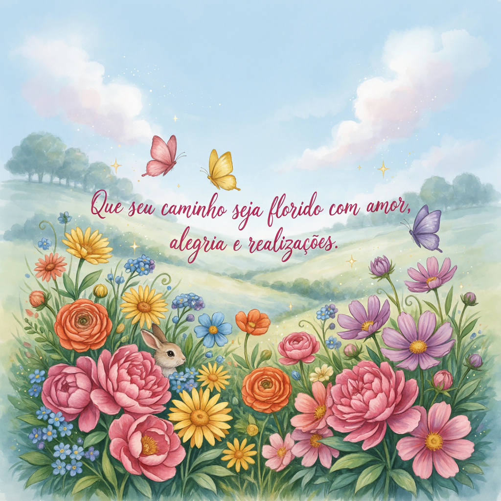 Mensagens de Feliz Aniversário com Flores