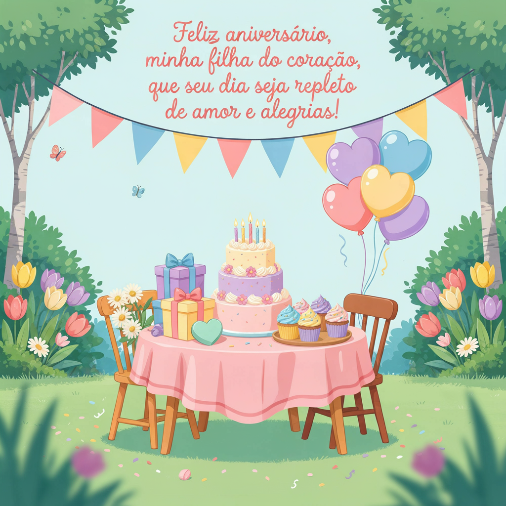 Mensagem de aniversário para filha do coração