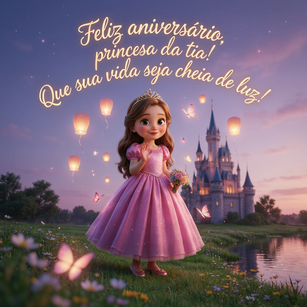 Feliz Aniversário Princesa Da Tia