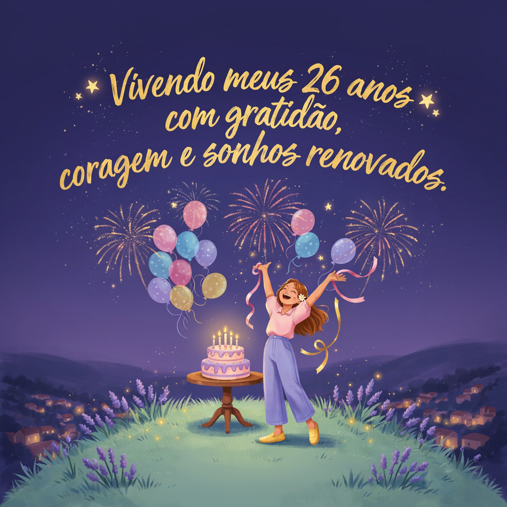 Meus 26 anos texto