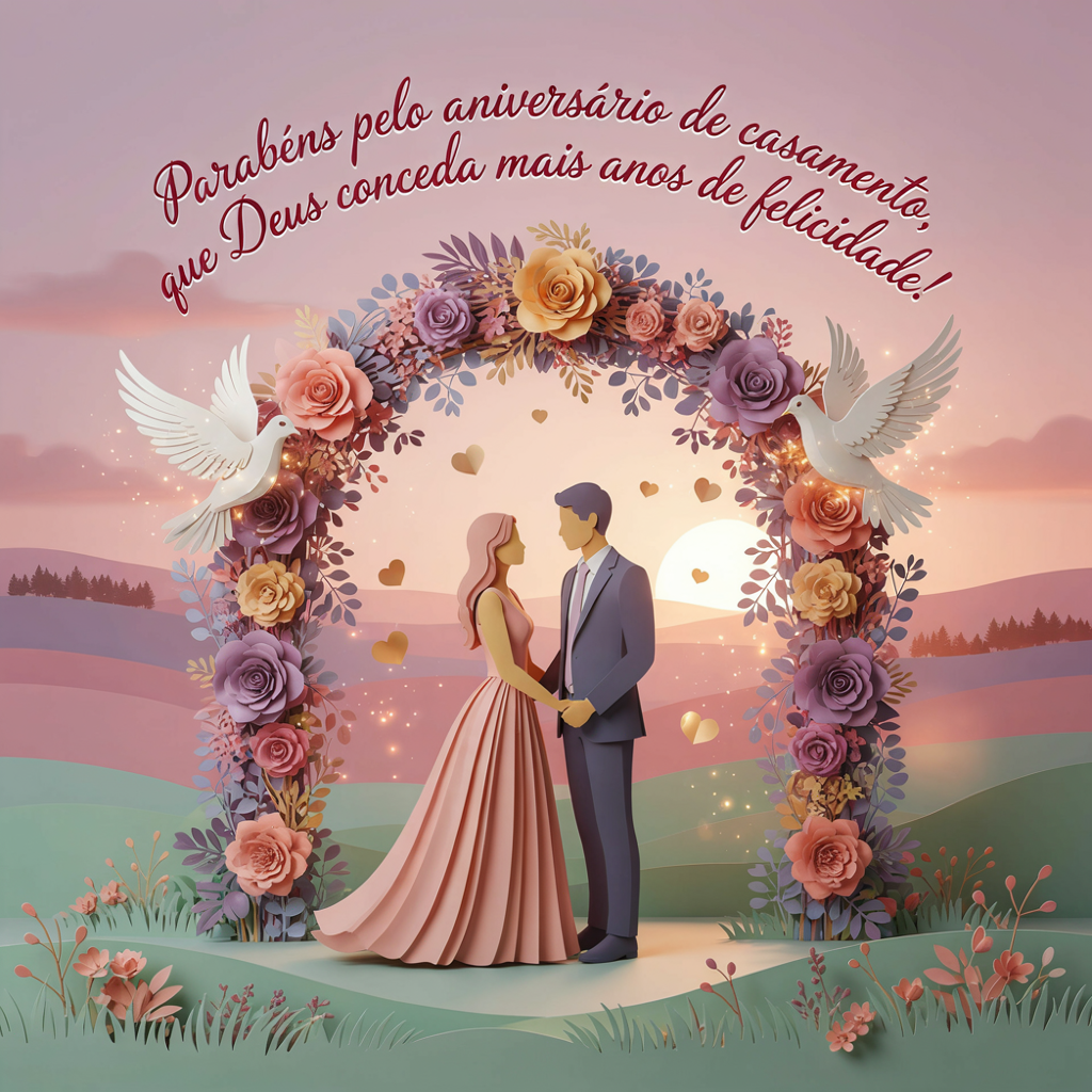 Parabéns pelo Aniversário de Casamento Que Deus Abençoe